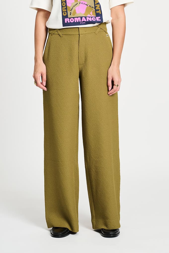 POM Amsterdam Pants - Bubble Fresh Olive Brown Taglia: 34 | Pantaloni Outlet | Donna | Marrone