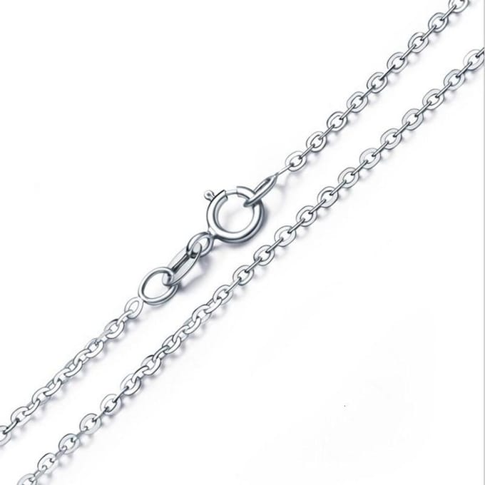 Colliers en Argent Sterling 925 Collier Pendentif Double Cercle Strass Bijoux Collier Colar De Plata white