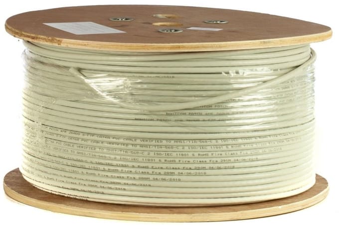 DANICOM CAT6A SFTP 500 meter kabel op rol stug - LSZH (B2ca) - Trekdoos - Internetkabel - Netwerkkabel - UTP kabel