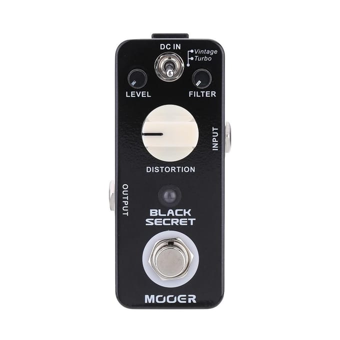 Mooer Black Secret Micro Mini Distortion effectpedaal voor elektrische gitaar True Bypass black