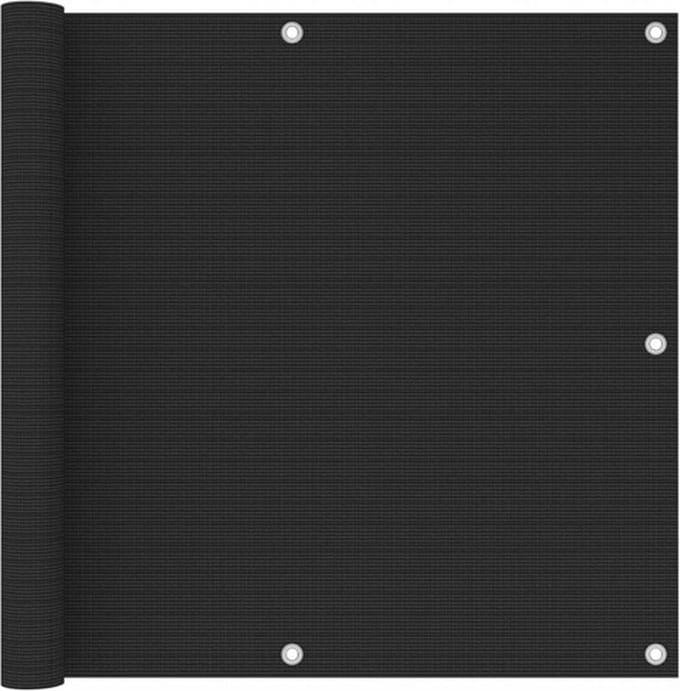 vidaXL - Balkonscherm - 90x300 - cm - HDPE - zwart