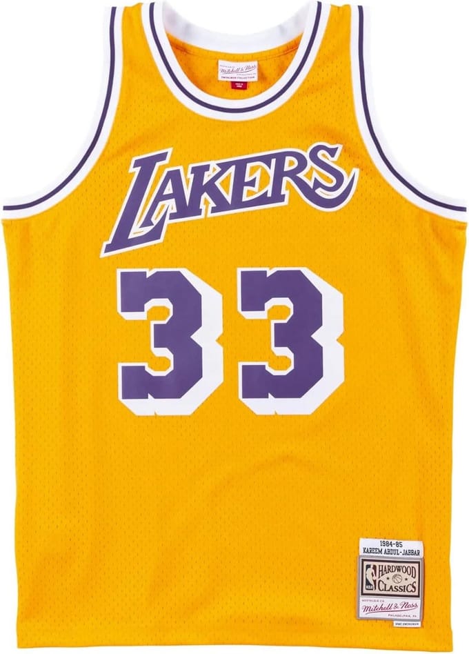 Basketbalshirt Los Angeles Lakers Throwback Karrem Abdul-Jabbar Nummer 33
