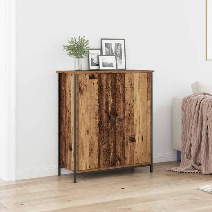 vidaXL - Dressoir - Oudhout - 70 - x - 30 - x - 80 - cm - Bewerkt - hout