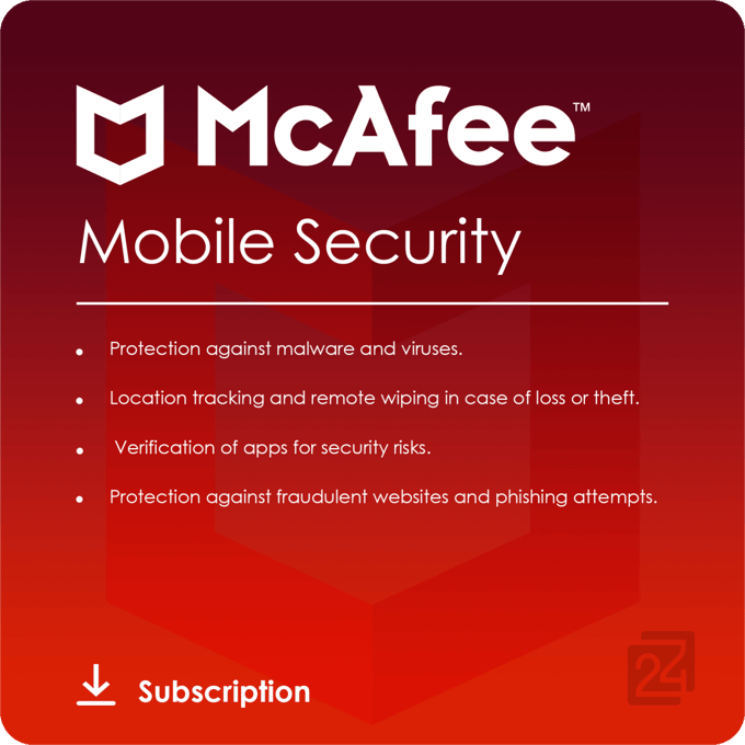 McAfee Mobile Security 10 Apparaten / 3 Jaar