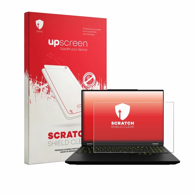 upscreen - Screenprotector voor XMG Neo 16 - Folie Beschermfolie transparant
