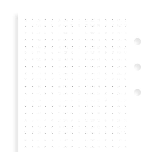 Filofax interieur, formaat personal, uitvoering dotted wit notitiepapier à 30 vel