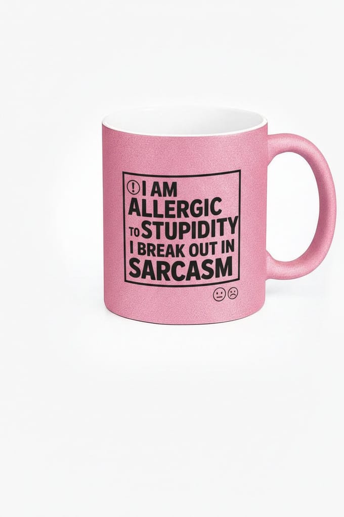 Allergie voor Domheid Mok - Grappige Sarcasme Koffiemok