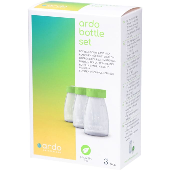 Ardo Bottle Set Flessen voor moedermelk 3 Flesjes