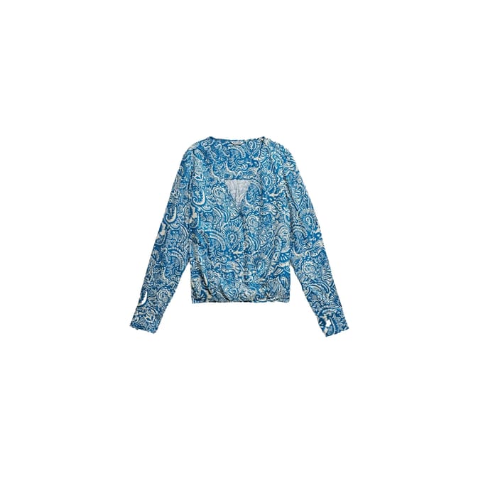 Satin Blouse met Motief Voor Dames Salsa Jeans