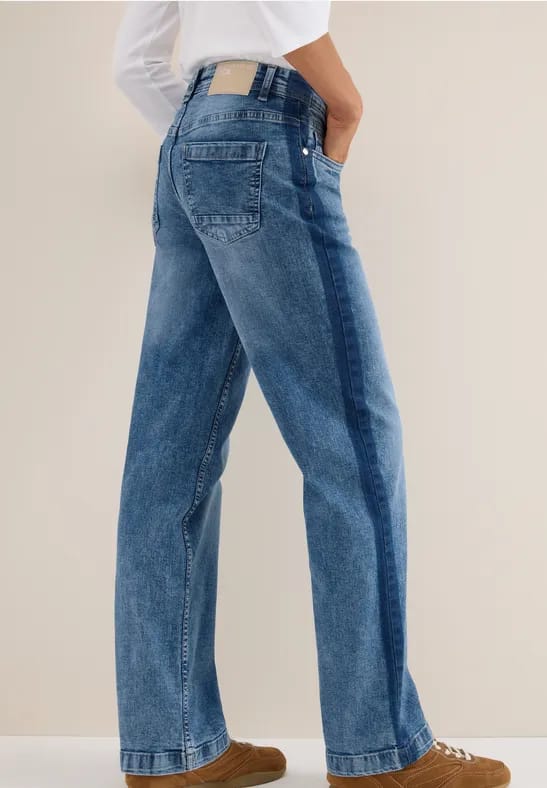 Jeans met gallonstrepen