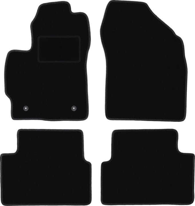Zwarte veloursmatten voor: Toyota Auris I hatchback (2007-2012)