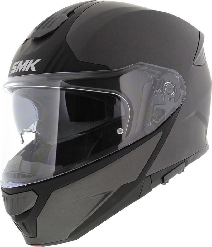 SMK Gullwing Mat Grijs Systeemhelm - Maat S - Helm
