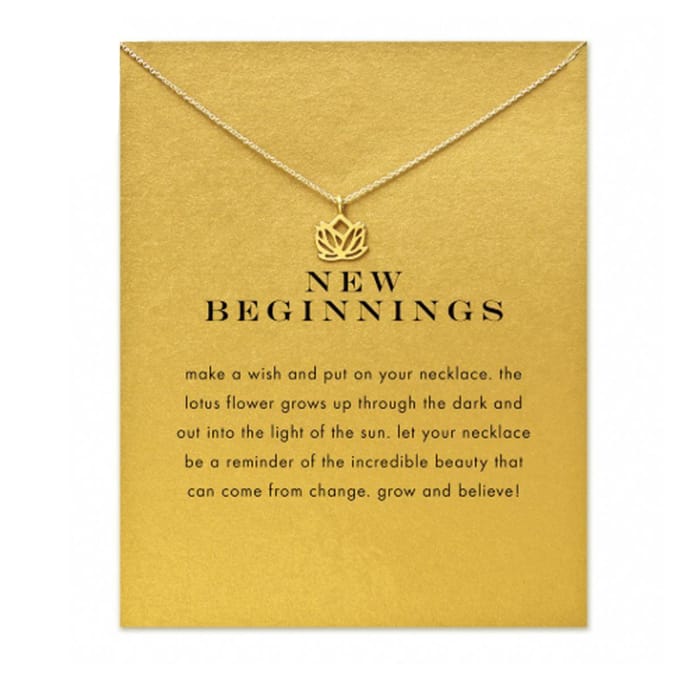 Victorious Dames Ketting – Gouden Lotus Bloem – Goud – 44cm