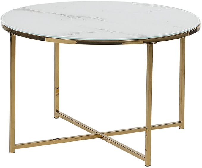 QUINCY - Salontafel - Wit - Veiligheidsglas