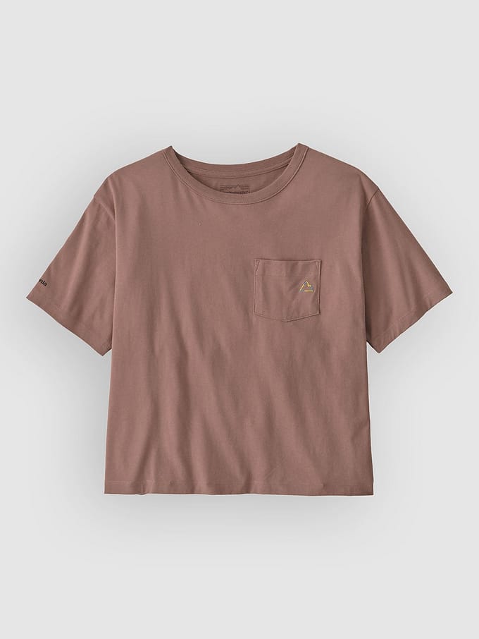 Patagonia Fitz Roy Massif Easy Cut Pocket T-Shirt roze