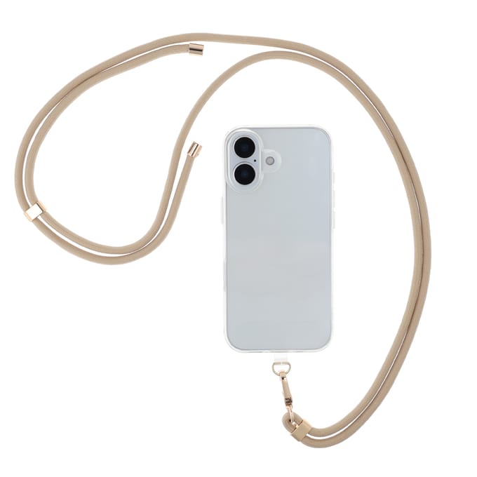 Selencia Universeel telefoonkoord - Telefoon Ketting - GSM Koord - Beige