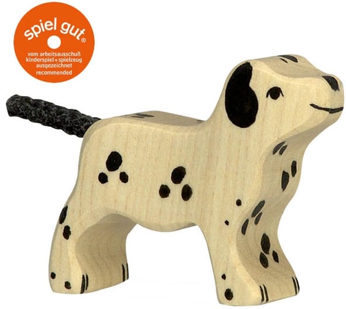 HOLZTIGER Boerderij - Dalmatiër Klein - 6X2X5Cm - Houten Figuur - Handgemaakt