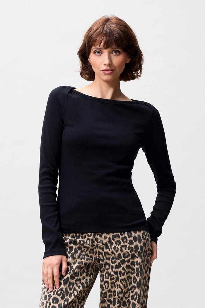 Catwalk Junkie 2504020406 boatneck rib long sleeve