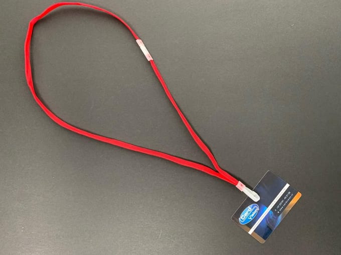 Keycord Met Plastic J clip Rood