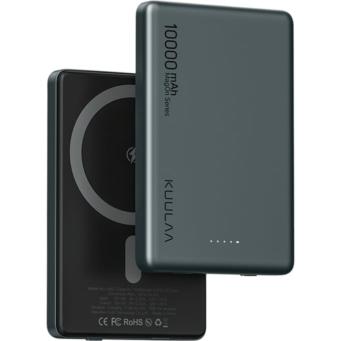 Kuulaa MagOn Series Slim Powerbank Grijsgroen