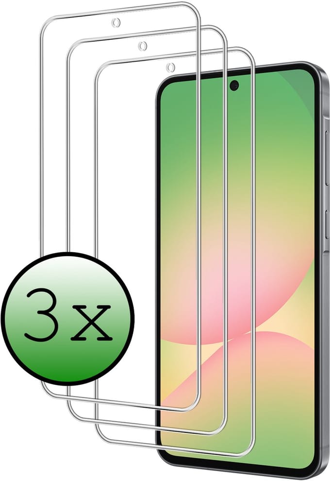 Screenprotector - 3 Stuks Geschikt voor Samsung Galaxy A56 - Extra Sterk - Beschermglas - Gehard Glas - Tempered Glass - Screen Protector