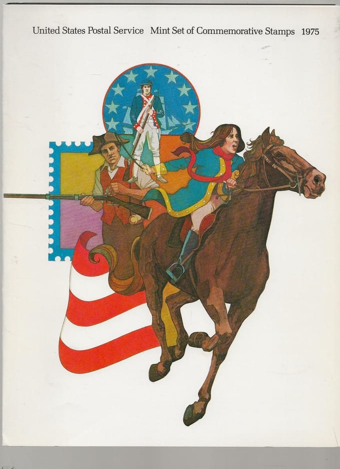 JAARSET POSTZEGELS USA 1975