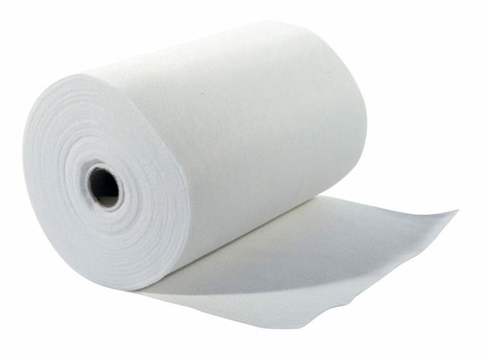 Stofwisdoek met kleefmiddel ChiaMo.nl wit 22 × 62 cm – rol 50 stuks
