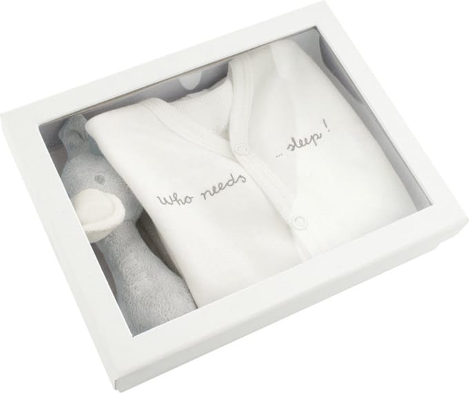 BAMBAM â€“ Geschenkset "who needs sleep" - Wit - Baby cadeau