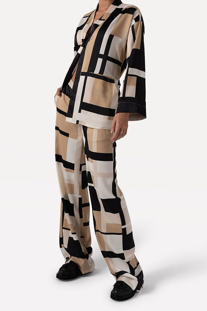 Another Label Tirra Blazer Egg White Block Check Taglia: XS | Giacche Outlet | Donna | Bianco
