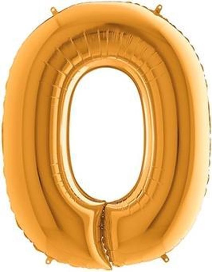 Folieballon letter 'O' goud (100cm)