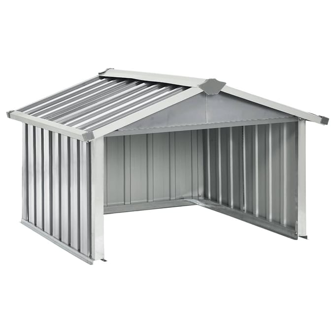vidaXL - Overkapping - voor - robotmaaier - 92x97x63 - cm - staal - grijs