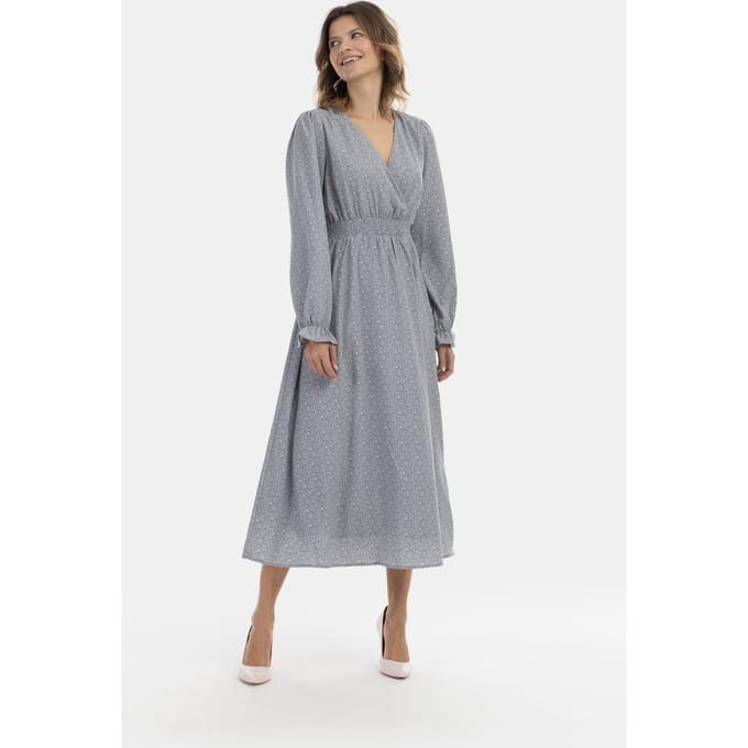 usha Maxi-jurk met all-over print nowles