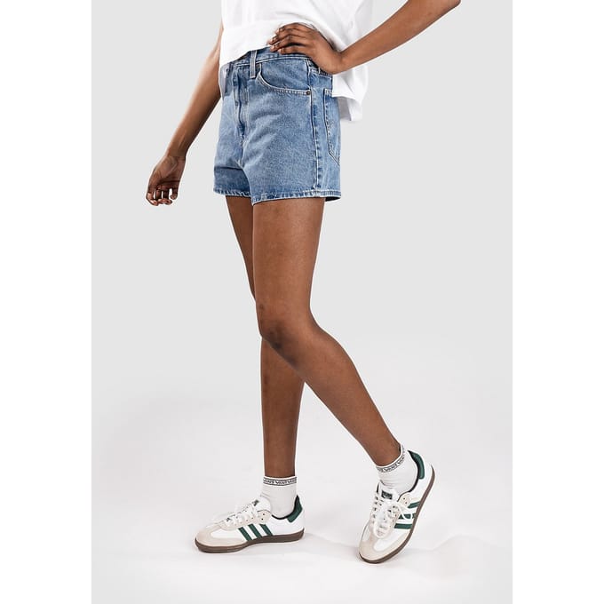Levi's High Waisted Mom Korte Broek blauw