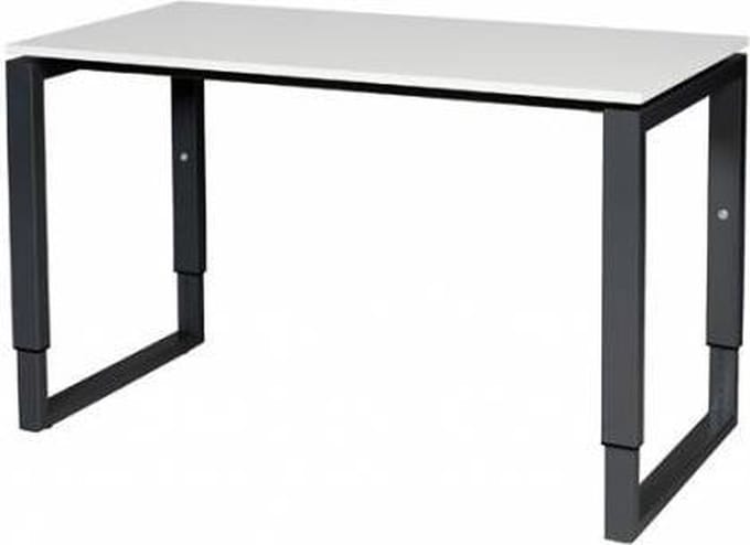 Verstelbaar Bureau - Plus 120x60 grijs - zwart frame