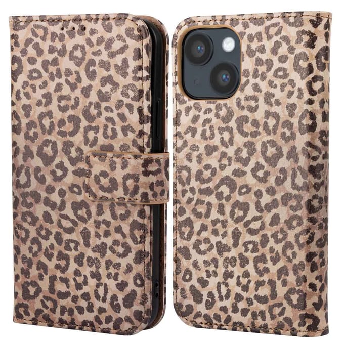 imoshion Hoesje - Geschikt voor Apple iPhone 14 - Design Bookcase smartphone - Leopard Mood