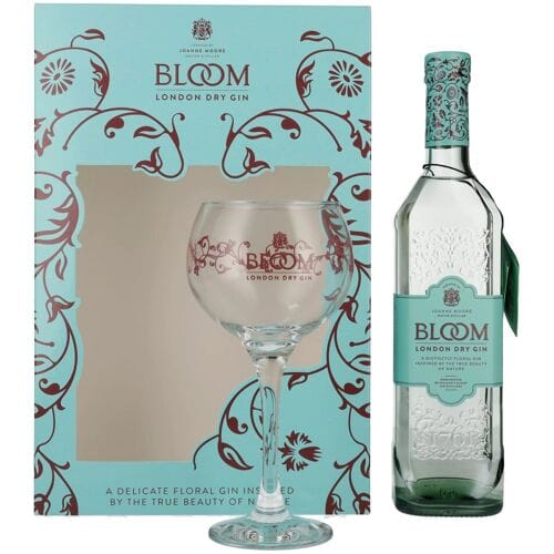 Bloom Gin Bloom London Dry Gin 40% Vol. 0,7l in geschenkverpakking met Glas