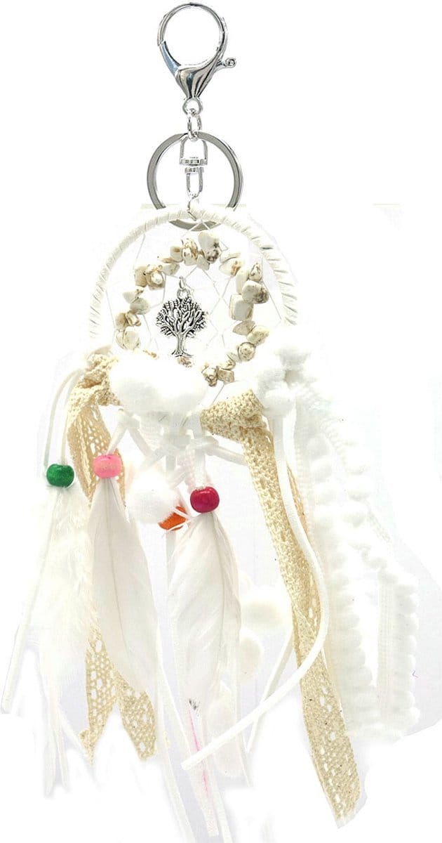 Sleutelhanger - Dromenvanger - Lengte 22 cm - Beige