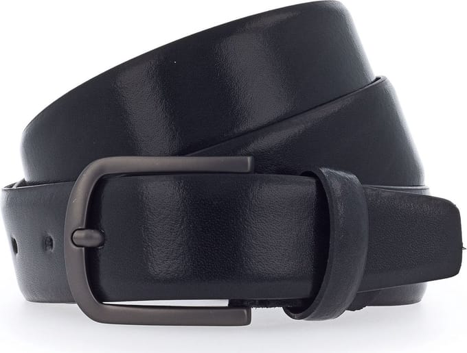 Vanzetti Leren Riem Belt W85 Black Zwart