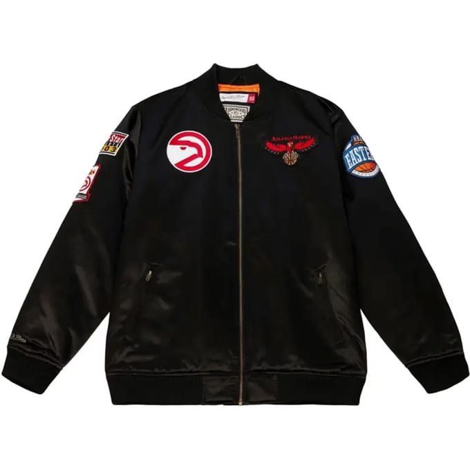 Satijnen bomberjack Mitchell & Ness Flight Atlanta Hawks