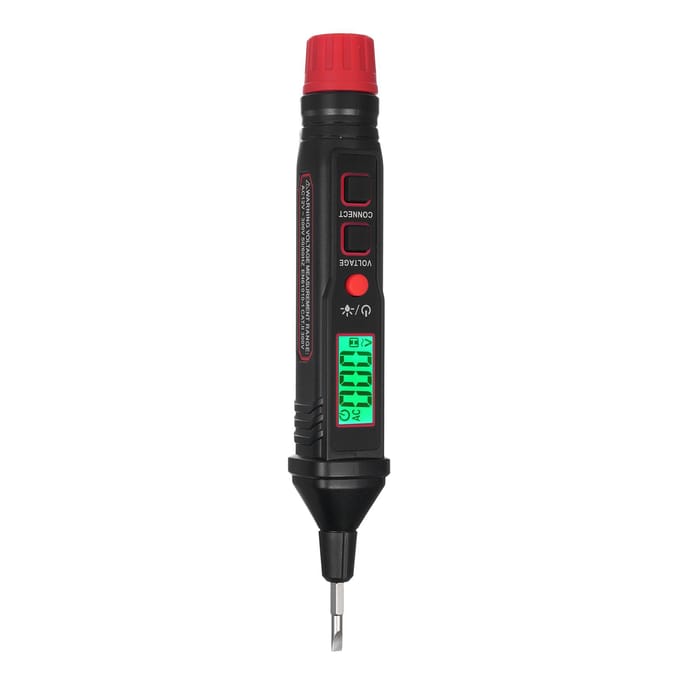 HABOTEST Digitale spanningstester Pen Schroevendraaier 12V-300V AC Spanningsdetector Sleufschroevendraaier zwart