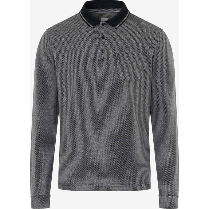 Brax Heren Poloshirt  Style PHARELL navy, donkerblauw, maat M