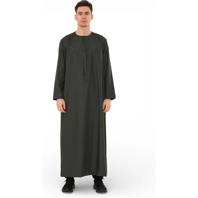 Heren Ramadan Eid Groene Marokkaanse Jubba Robe Djellaba Thobe - TT-008