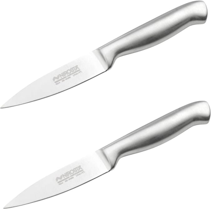 Set van 2 Officemesjes van 20 cm volledig RVS Nirosta Star