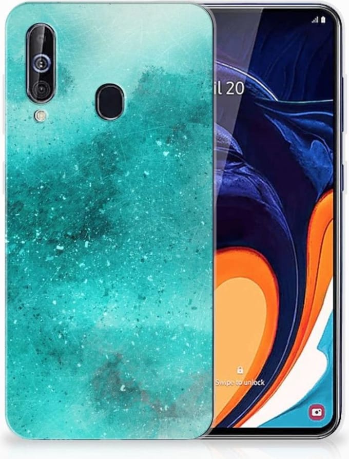Hoesje maken Samsung Galaxy A60 Painting Blue
