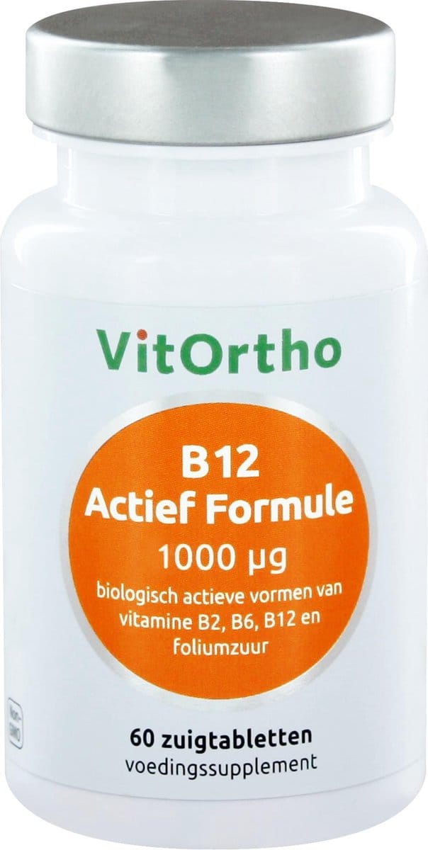 VitOrtho - B12 Actief Formule 1000 µg (60 zuigtabs)