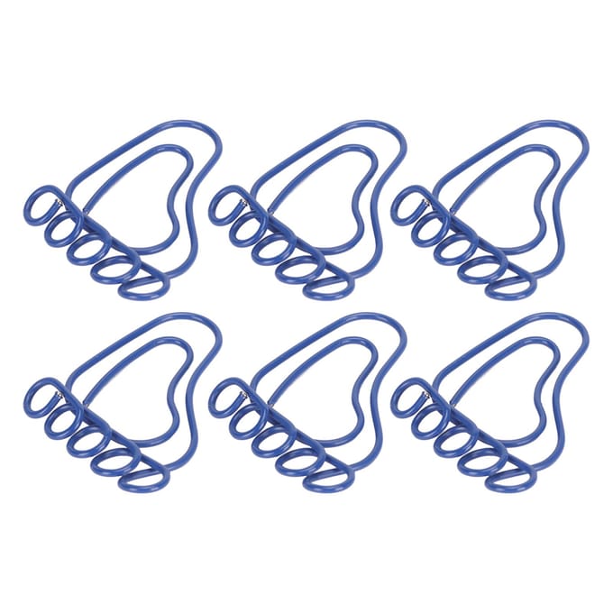 100 PCS Clips Papier Forme Pied Antidérapants Inaltérables Aspect Mignon Portables pour Bureau École bleu