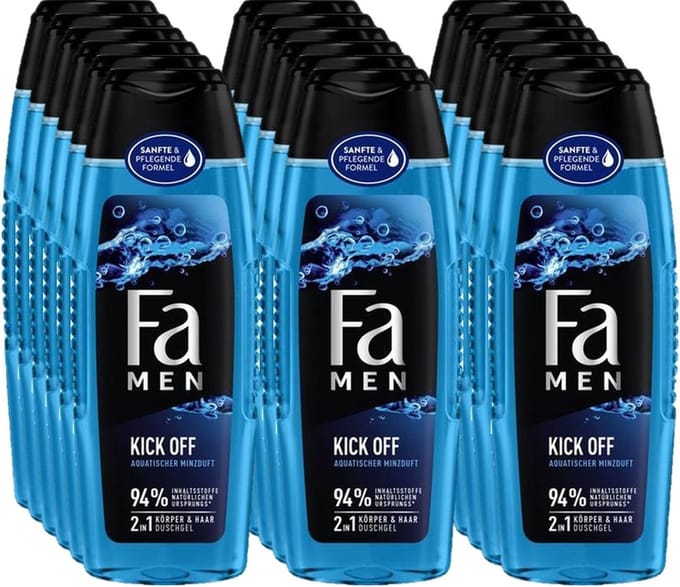 Fa Douchegel Men - Kick Off - Voordeelverpakking 18 x 250 ml