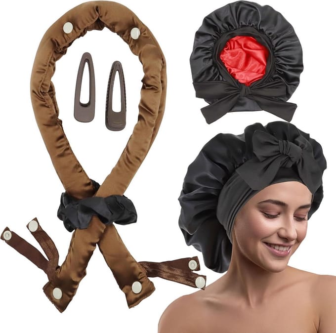Hittevrije haarrollerset voor lange, natuurlijke krullen zonder beschadiging