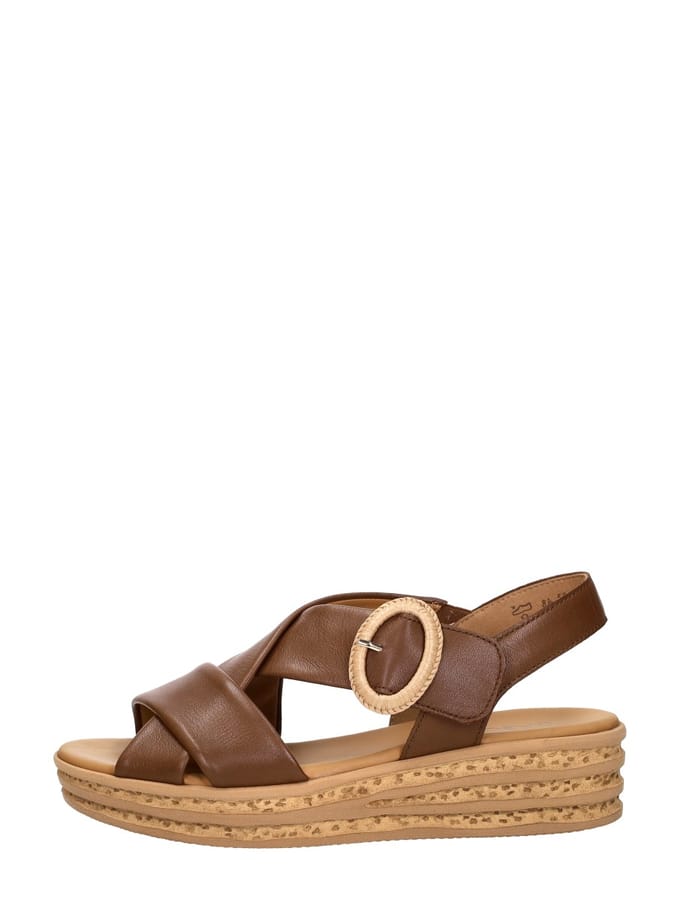 Gabor - Sandalen Plat Cognac 41.5