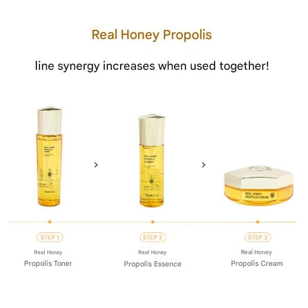 Farm Stay Real Honey Propolis Essence 100ml +RANDOM GIFT orange